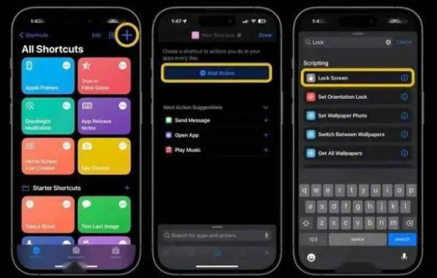铁山港苹果14锁屏维修店分享iPhone14升级iOS16.4后如何创建锁屏快捷方式 